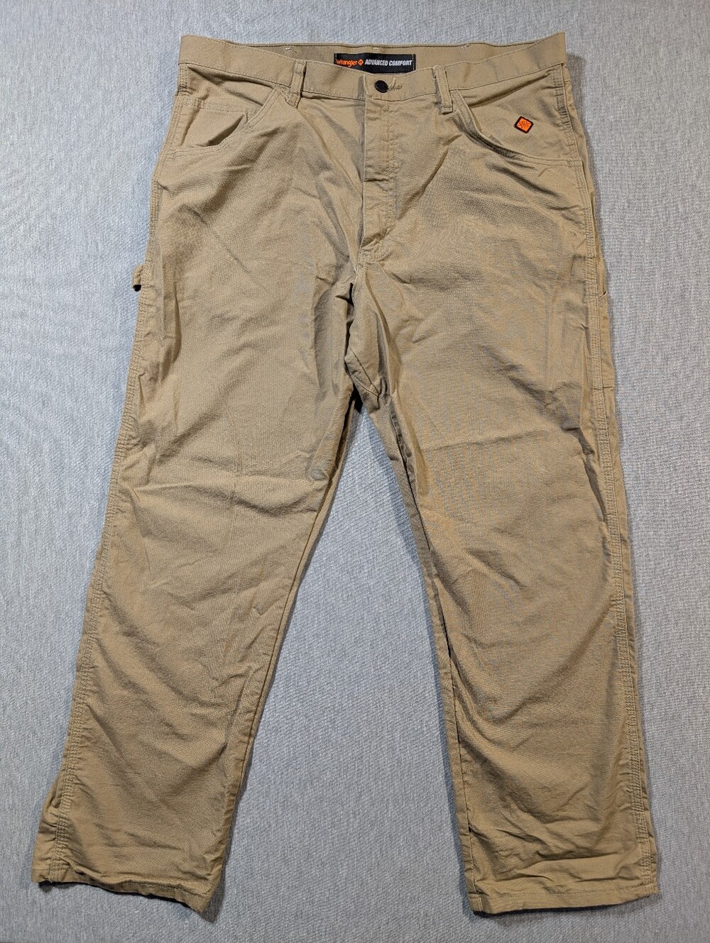 Wrangler FR Canvas Carpenter Work Pants 38 X 30 Tan